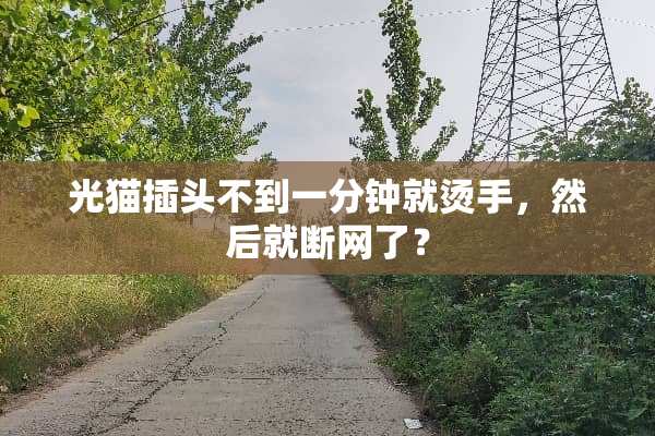 光猫插头不到一分钟就烫手，然后就断网了？