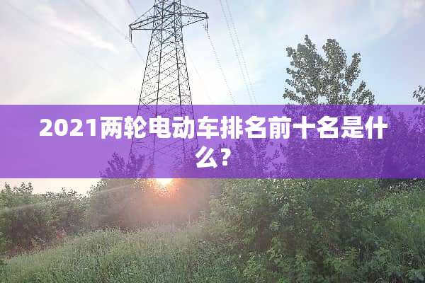 2021两轮电动车排名前十名是什么？