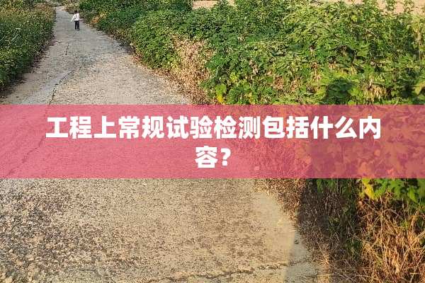 工程上常规试验检测包括什么内容？