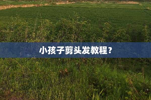 小孩子剪头发教程？