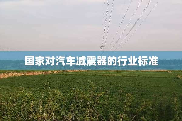 国家对汽车减震器的行业标准