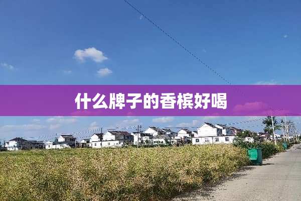 什么牌子的香槟好喝