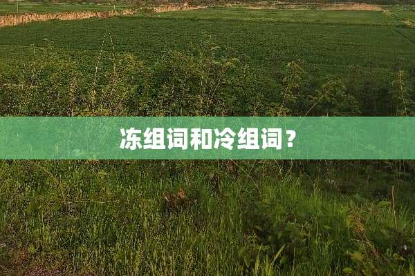 冻组词和冷组词？