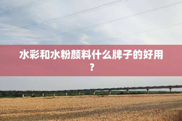 水彩和水粉颜料什么牌子的好用？