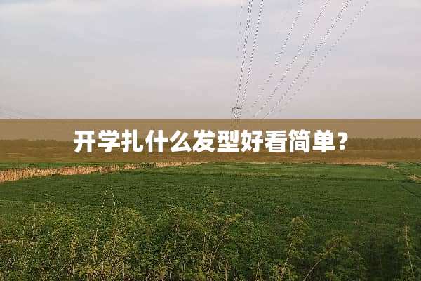 开学扎什么发型好看简单？