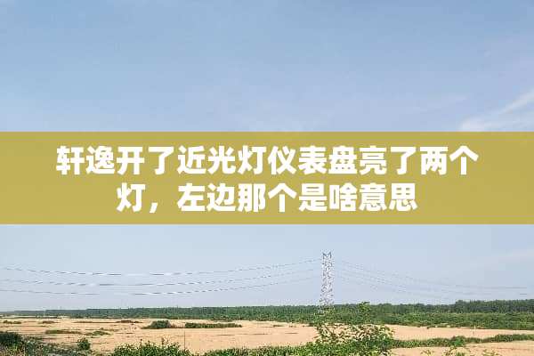 轩逸开了近光灯仪表盘亮了两个灯，左边那个是啥意思