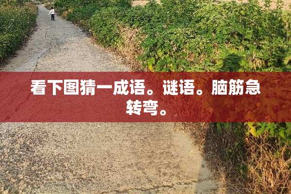 看下图猜一成语。谜语。脑筋急转弯。
