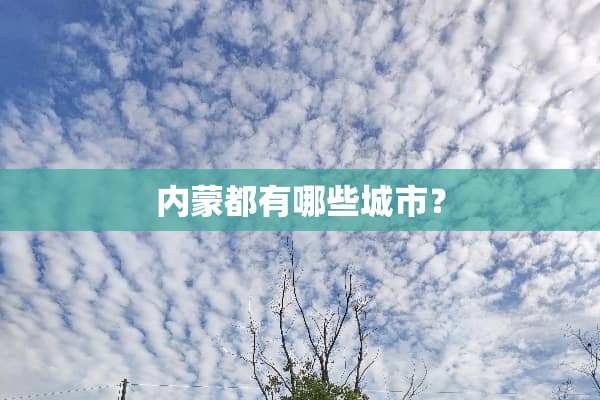 内蒙都有哪些城市？