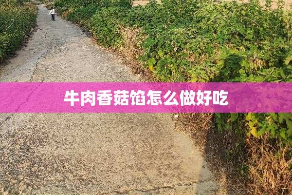 牛肉香菇馅怎么做好吃