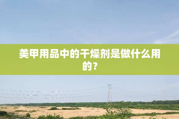 美甲用品中的干燥剂是做什么用的？