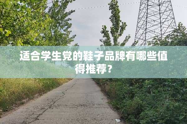 适合学生*的鞋子品牌有哪些值得推荐？