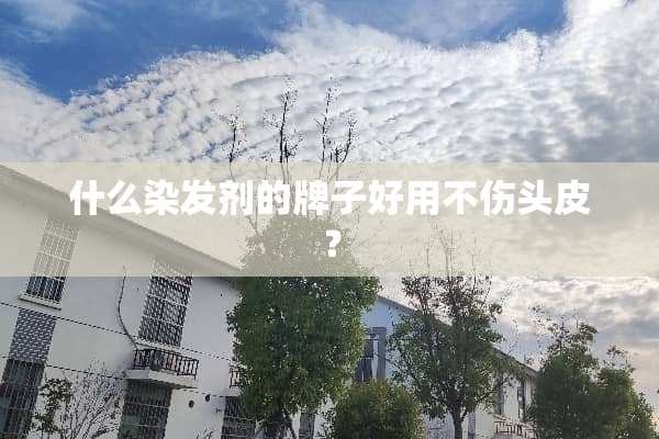 什么染发剂的牌子好用不伤头皮？