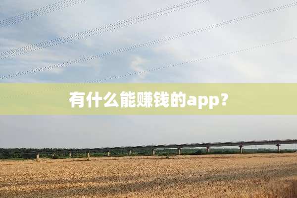 有什么能赚钱的app？
