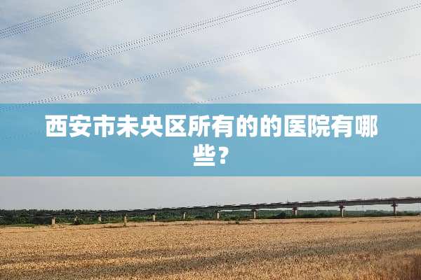 西安市未央区所有的的医院有哪些？
