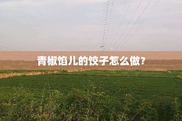 青椒馅儿的饺子怎么做？
