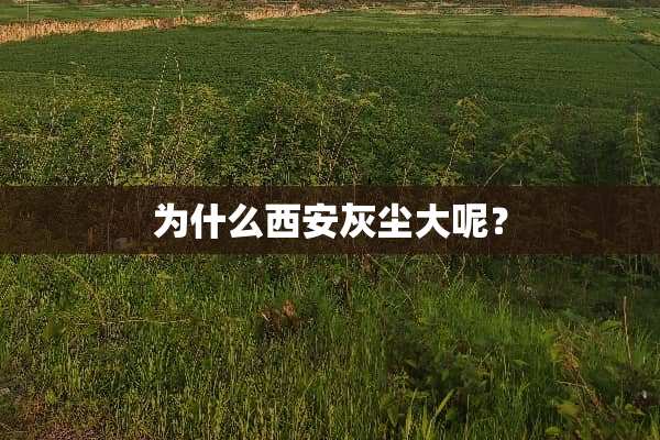 为什么西安灰尘大呢？