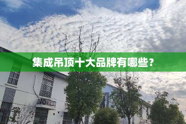 集成吊顶十大品牌有哪些？