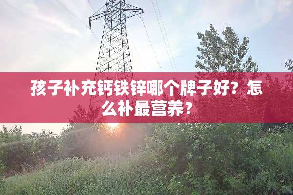 孩子补充钙铁锌哪个牌子好？怎么补最营养？