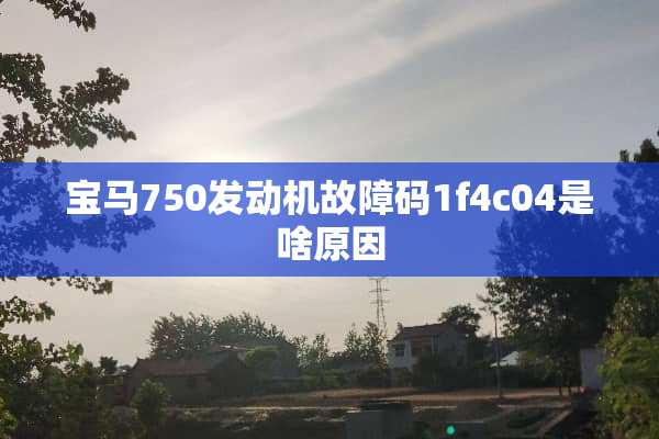 宝马750发动机故障码1f4c04是啥原因