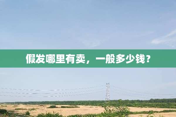 假发哪里有卖，一般多少钱？