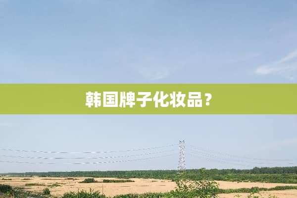 韩国牌子化妆品？