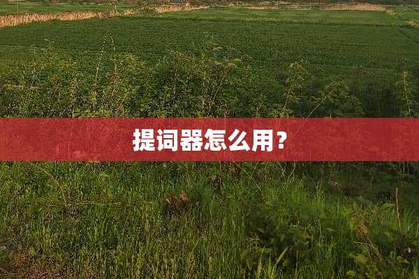提词器怎么用？