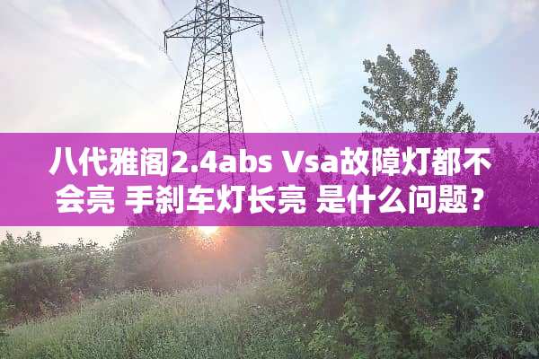 八代雅阁2.4abs Vsa故障灯都不会亮 手刹车灯长亮 是什么问题？