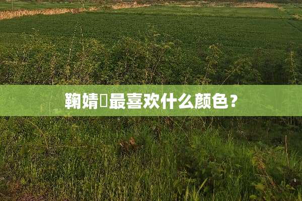 鞠婧祎最喜欢什么颜色？