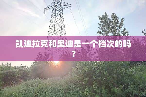 凯迪拉克和奥迪是一个档次的吗？