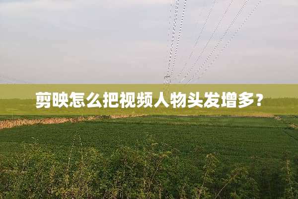 剪映怎么把视频人物头发增多？