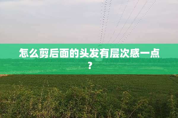 怎么剪后面的头发有层次感一点？