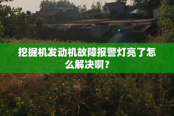 挖掘机发动机故障报警灯亮了怎么解决啊？