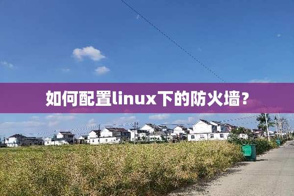 如何配置linux下的防火墙？
