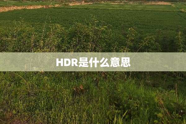 HDR是什么意思