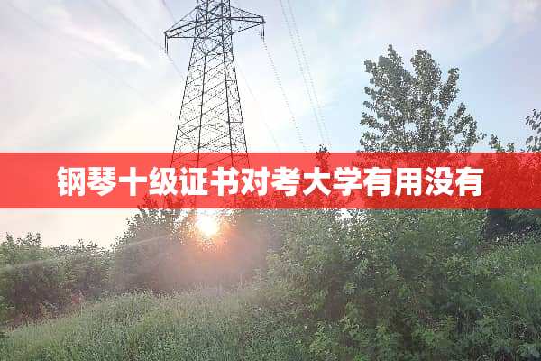 钢琴十级证书对考大学有用没有