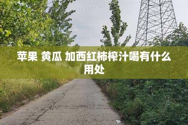 苹果 黄瓜 加西红柿榨汁喝有什么用处