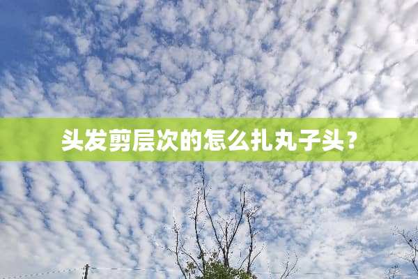 头发剪层次的怎么扎丸子头？