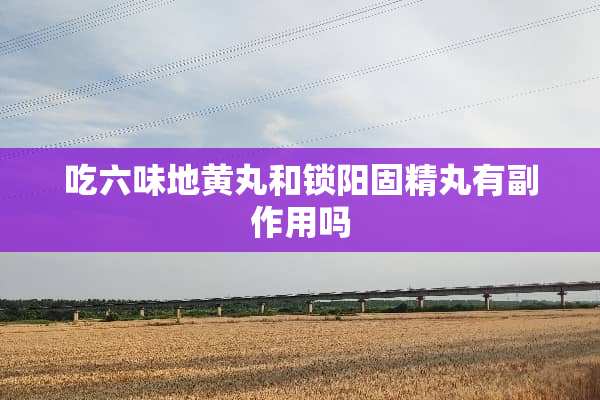 吃六味地黄丸和锁阳固精丸有副作用吗