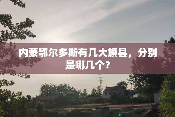内蒙鄂尔多斯有几大旗县，分别是哪几个？