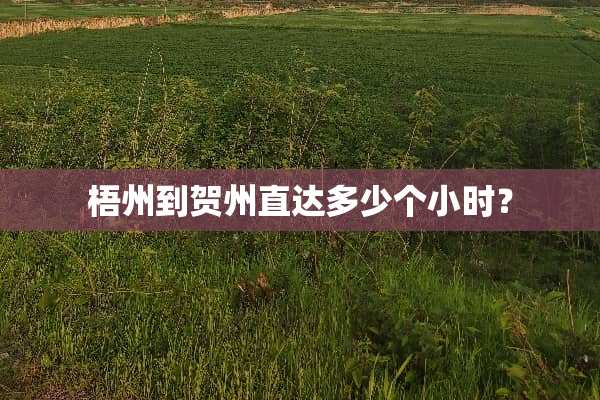 梧州到贺州直达多少个小时？