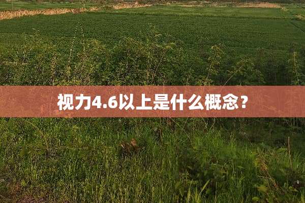 视力4.6以上是什么概念？