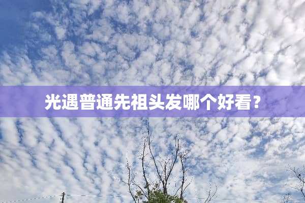 光遇普通先祖头发哪个好看？