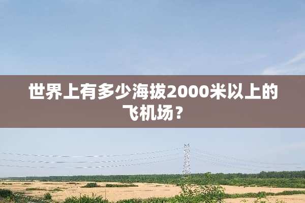 世界上有多少海拔2000米以上的飞机场？