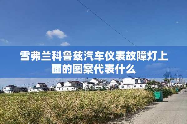雪弗兰科鲁兹汽车仪表故障灯上面的图案代表什么