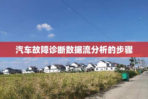 汽车故障诊断数据流分析的步骤