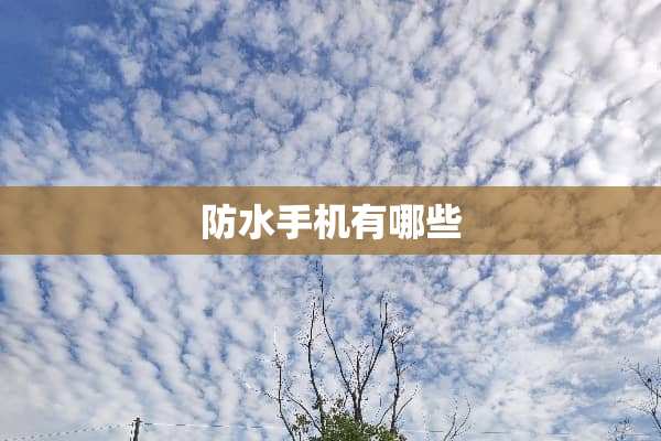 防水手机有哪些