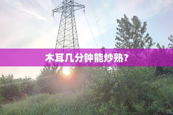 木耳几分钟能炒熟？