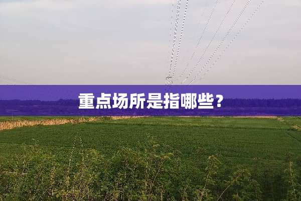 重点场所是指哪些？