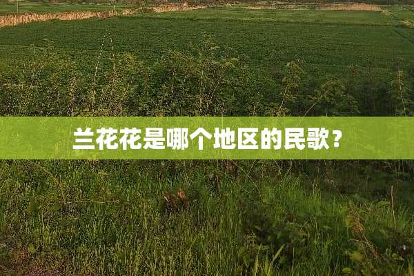 兰花花是哪个地区的民歌？