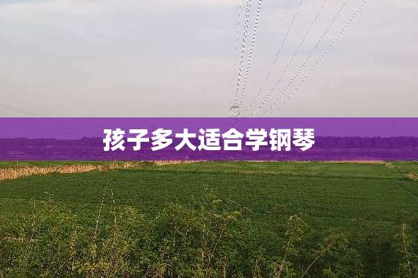 孩子多大适合学钢琴